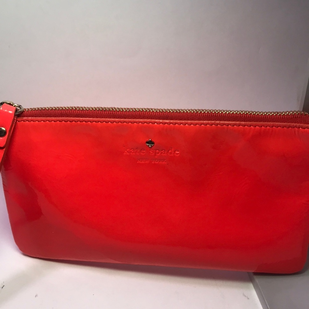 Kate Spade wristlet, neon orange - Picture 8 of 10